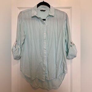 Splash Light Blue Striped Button-Down Shirt